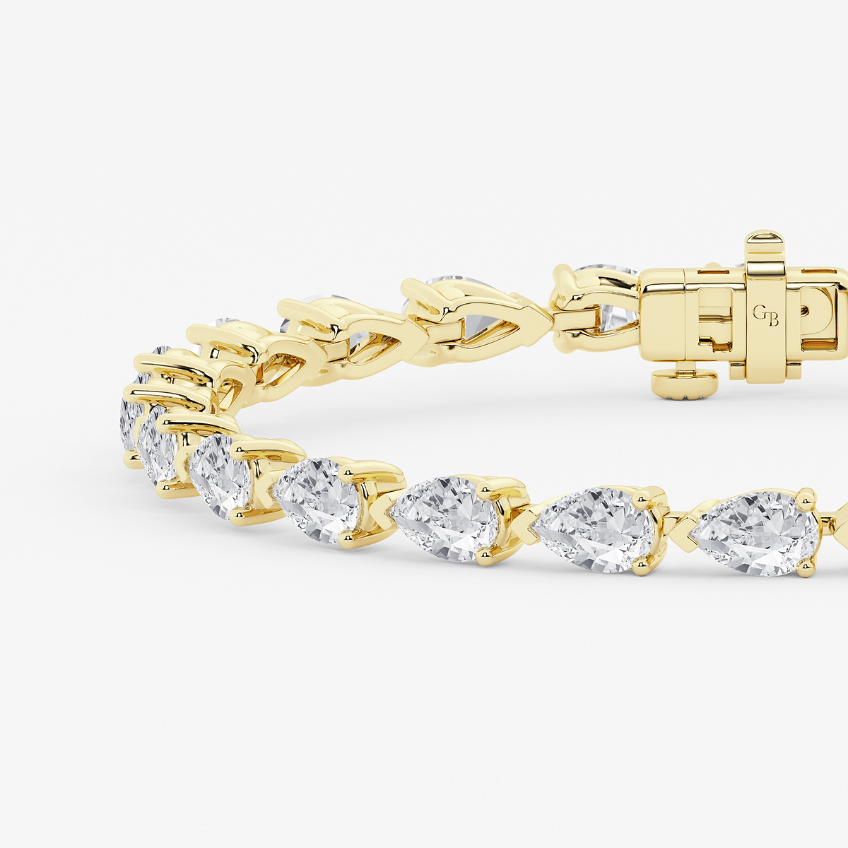 Additional Image 1 for  12 ctw Pear Lab Grown Diamond East-West Tennis Bracelet - 6.5 Inches